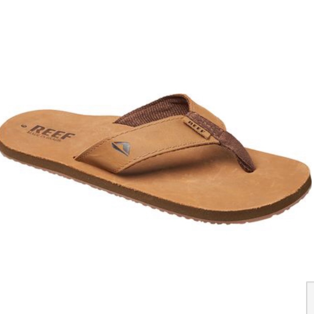 Men’s Reef Leather Flip Flops